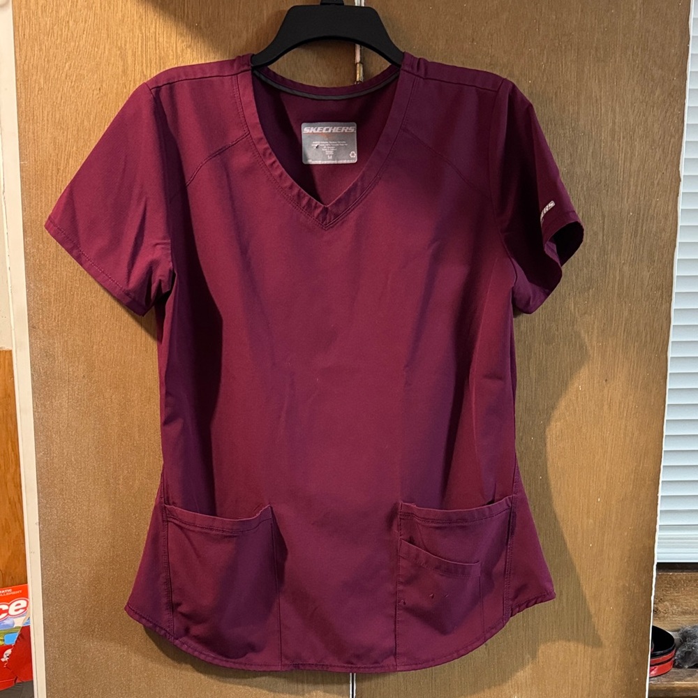 Skechers Women's Maroon Scrub Set